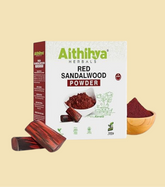 'Aithihya Herbals Red Sandalwood Facepack Powder 100g | 100% Pure Lal Chandan Ayurvedic Face Pack for Glowing Skin, Acne & Pimple Care, Blemish Fading, Tan Removal & Even Skin Tone | No Chemicals Added