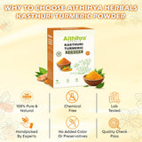 'Aithihya Herbals 100% Pure & Natural Kasturi Turmeric Powder | Chemical-Free Wild Turmeric for Glowing Skin & Face Care | Herbal Face Pack & Beauty Remedy | 50g