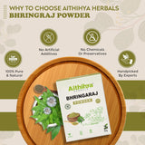 Herbals 100% Pure Bhringraj Leaf Powder for Hair – Natural Ayurvedic Herbal Powder for Hair Care & Conditioning – 50 g