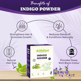 Herbals Indigo Powder Herbal Hair Dye | Pure Indigo Leaf Powder for Natural Black Hair Color | Suitable for Men & Women | No Synthetic Colours | 50g