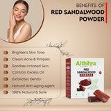 'Aithihya Herbals Red Sandalwood Facepack Powder 100g | 100% Pure Lal Chandan Ayurvedic Face Pack for Glowing Skin, Acne & Pimple Care, Blemish Fading, Tan Removal & Even Skin Tone | No Chemicals Added