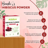 Herbals 100% Pure Hibiscus Flower Powder for Hair – Natural Herbal Conditioner for Hair Conditioning, Shine & Hair Care – 50 g