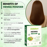 Herbals 100% Pure Natural Henna Powder for Hair – Herbal Henna Leaf Powder for Hair Conditioning, Shine & Natural Hair Color – 50 g