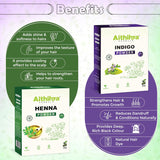 Aithihya Herbals 100% Pure Henna & Indigo Powder Combo | Natural Herbal Hair Color Kit for Brown to Black Shades | Chemical-Free Hair Dye & Conditioner | Safe for Men & Women | 2 x 50g Packs