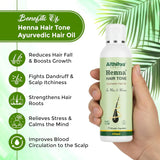 'Aithihya Herbals Henna Hair Tone Ayurvedic Oil 100 ml- gradual hair darkening, provides good sleep and hair growth- Natural, No Chemicals, Pure Ayurveda.
