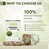 'Aithihya Herbals Moringa Leaf Powder| Pure Herbal Superfood | Detox, Immunity Support & Healthy Digestion | Rich Source of Vitamins & Minerals| 50 grams